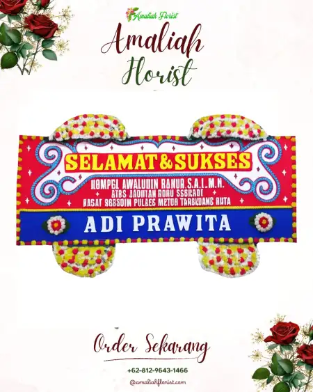 Papan Bunga Ucapan Selamat Pandanblole